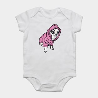 Pink Chihuahua Hoodie Baby Bodysuit